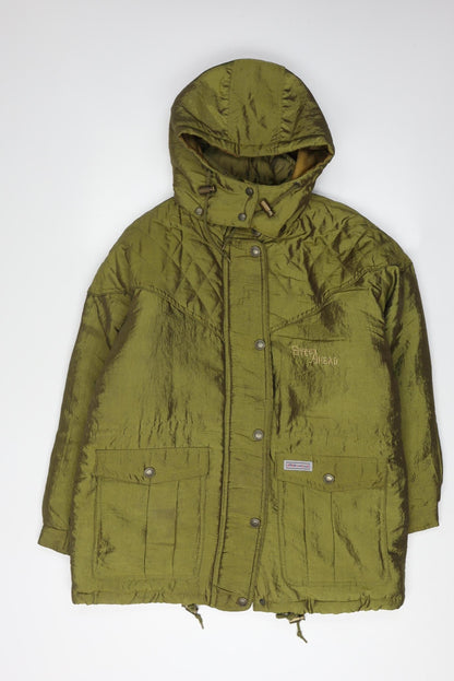 Step Ahead Girls Green Puffer Jacket, Hooded, 12-13 Years