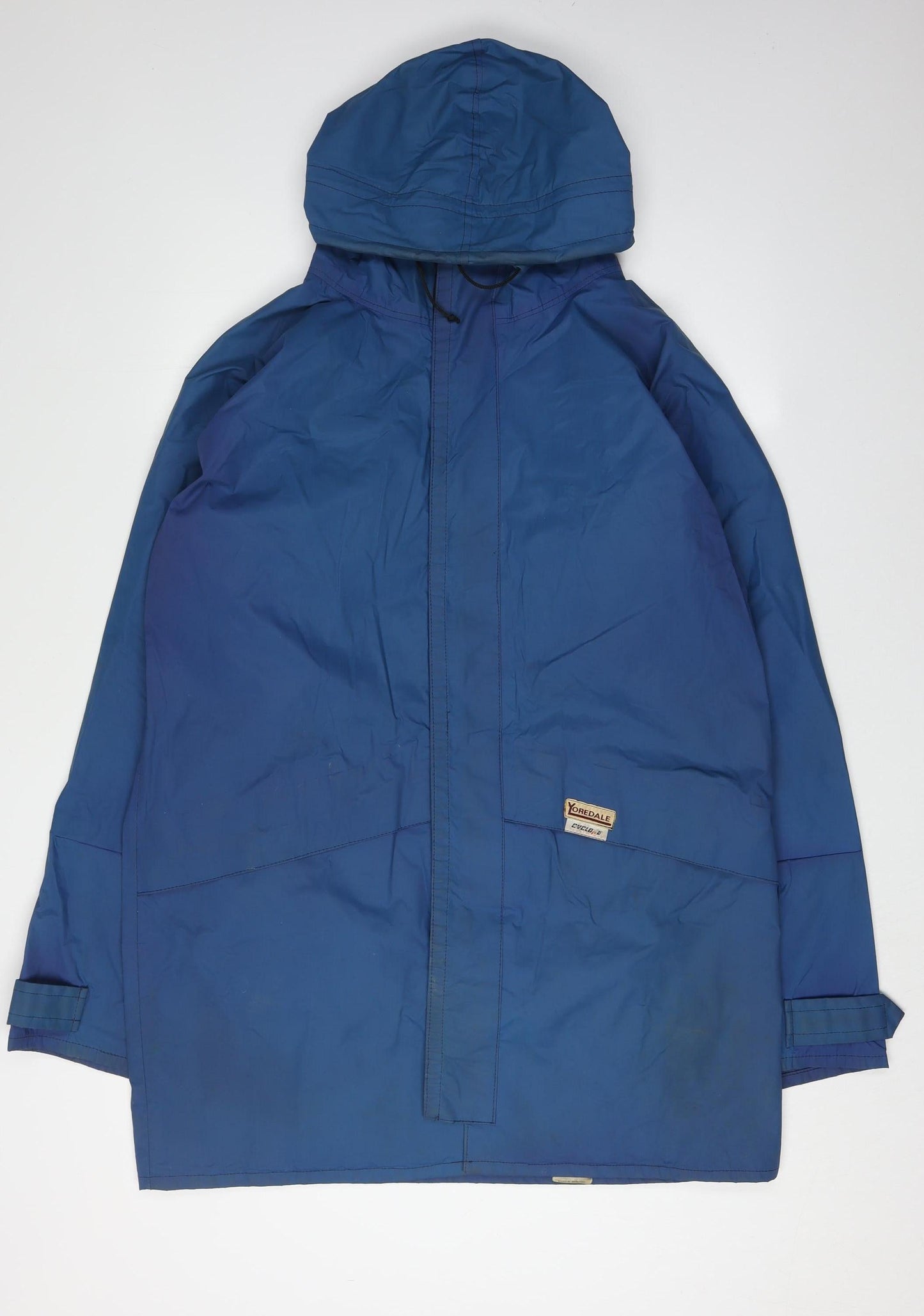 Yoredale Men's Blue Nylon Hooded Parka Jacket L
