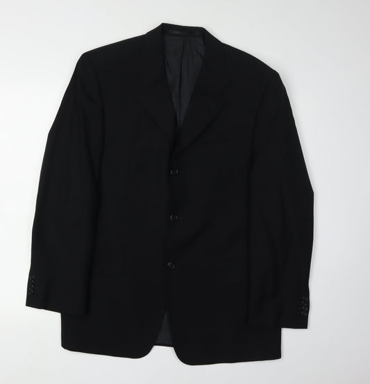 Mens UK Size 44 Baumler Regular Black Suit Jacket