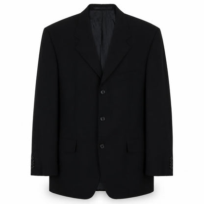 Bäumler Men's Black Single Breasted Wool Suit Jacket Size 44