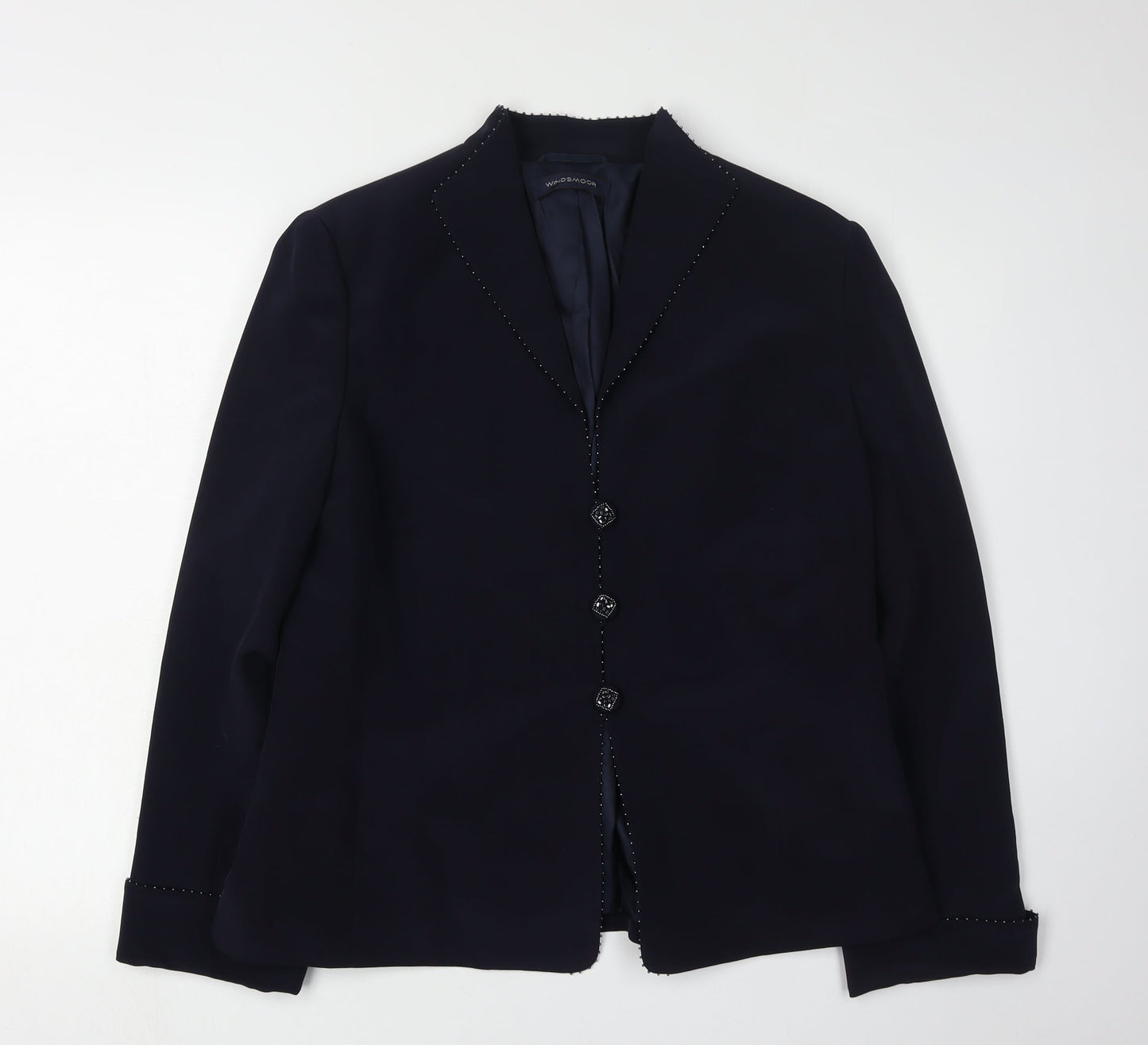 Windsmoor Women's Blue Silk Suit Jacket Size 14