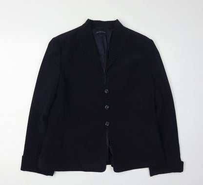 Windsmoor Women's Blue Silk Suit Jacket Size 14