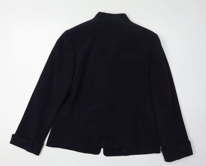 Windsmoor Women's Blue Silk Suit Jacket Size 14