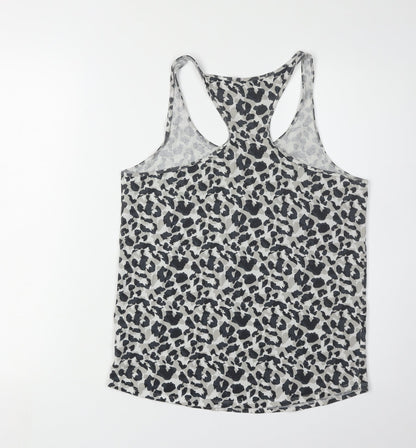 Calvin Klein Women's Grey Leopard Print Tank Camisole M