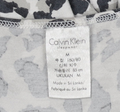 Calvin Klein Women's Grey Leopard Print Tank Camisole M