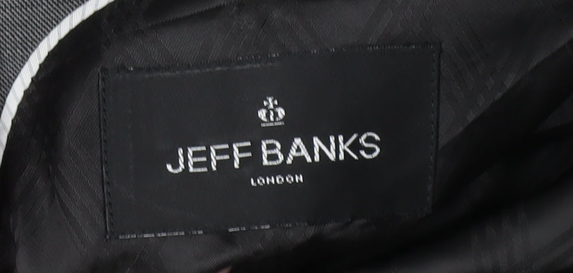 Mens UK Size 42 Jeff Banks Regular Grey Suit Jacket