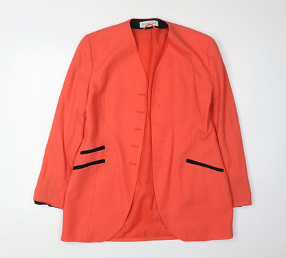Jacques Vert Women's Orange Blazer, Size 12, Formal Wear