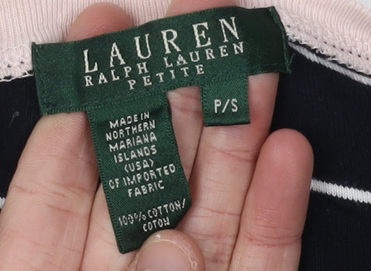 Lauren Ralph Lauren Women's Black Petite Striped Jumper