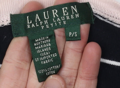 Lauren Ralph Lauren Women's Black Petite Striped Jumper