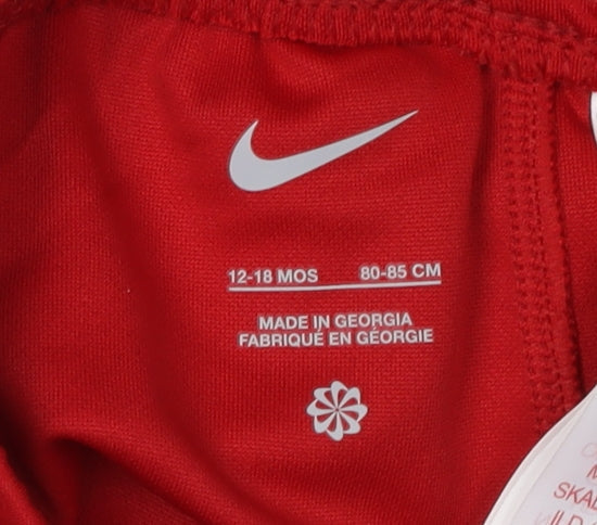 Nike Unisex Baby Red Shorts 12-18 Months Sports Activewear