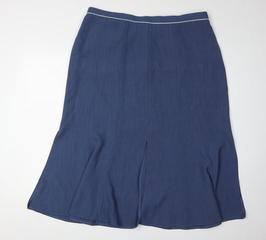 Jacques Vert Women's Blue Long Straight Skirt Size 22