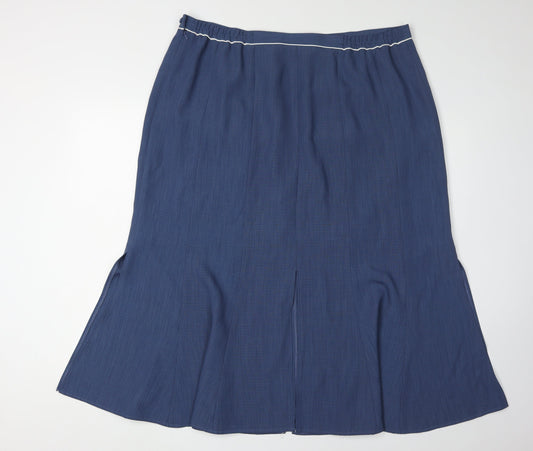 Jacques Vert Women's Blue Long Straight Skirt Size 22