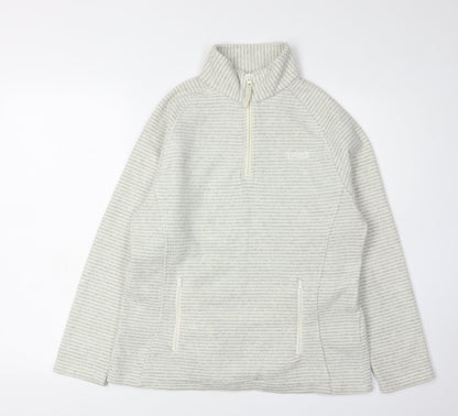 Regatta Grey Striped Pullover Sweatshirt - Women's Size 10