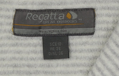 Regatta Grey Striped Pullover Sweatshirt - Women's Size 10