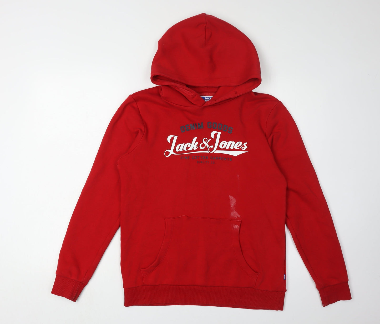 Jack & Jones Boys Red Hoodie Pullover - Size 14 Yrs