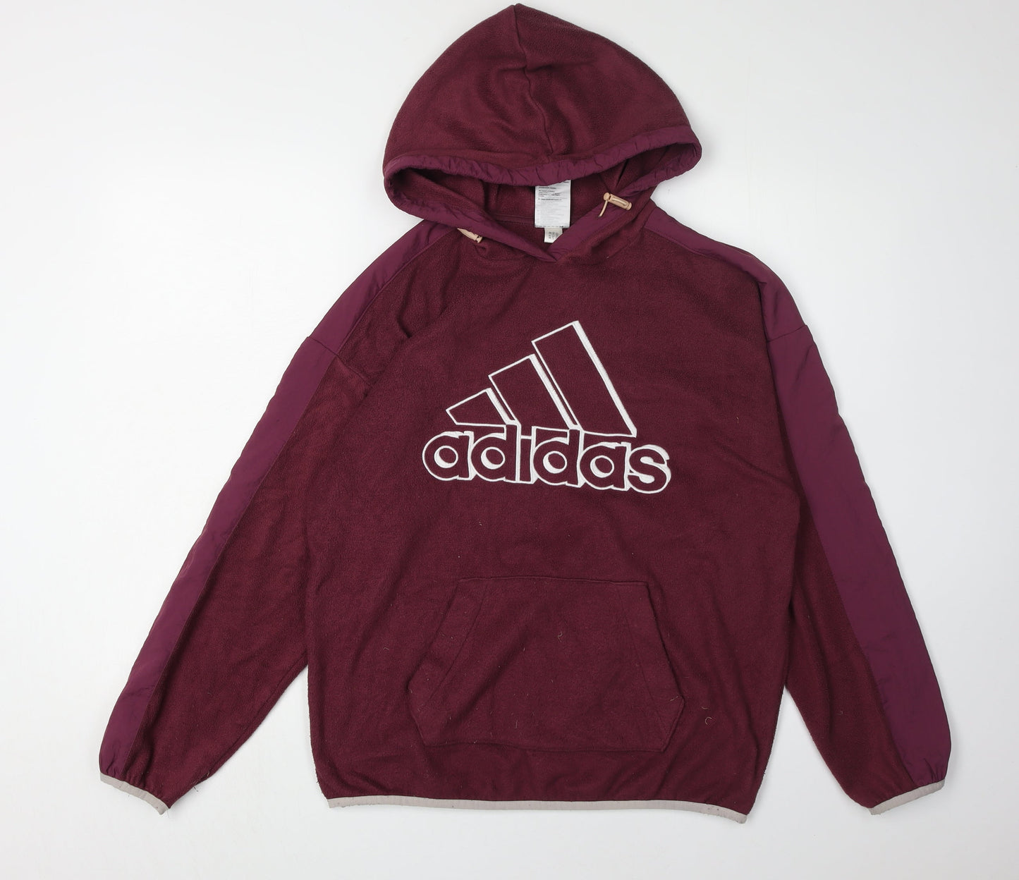 Adidas Unisex Red Pullover Hoodie Size 8