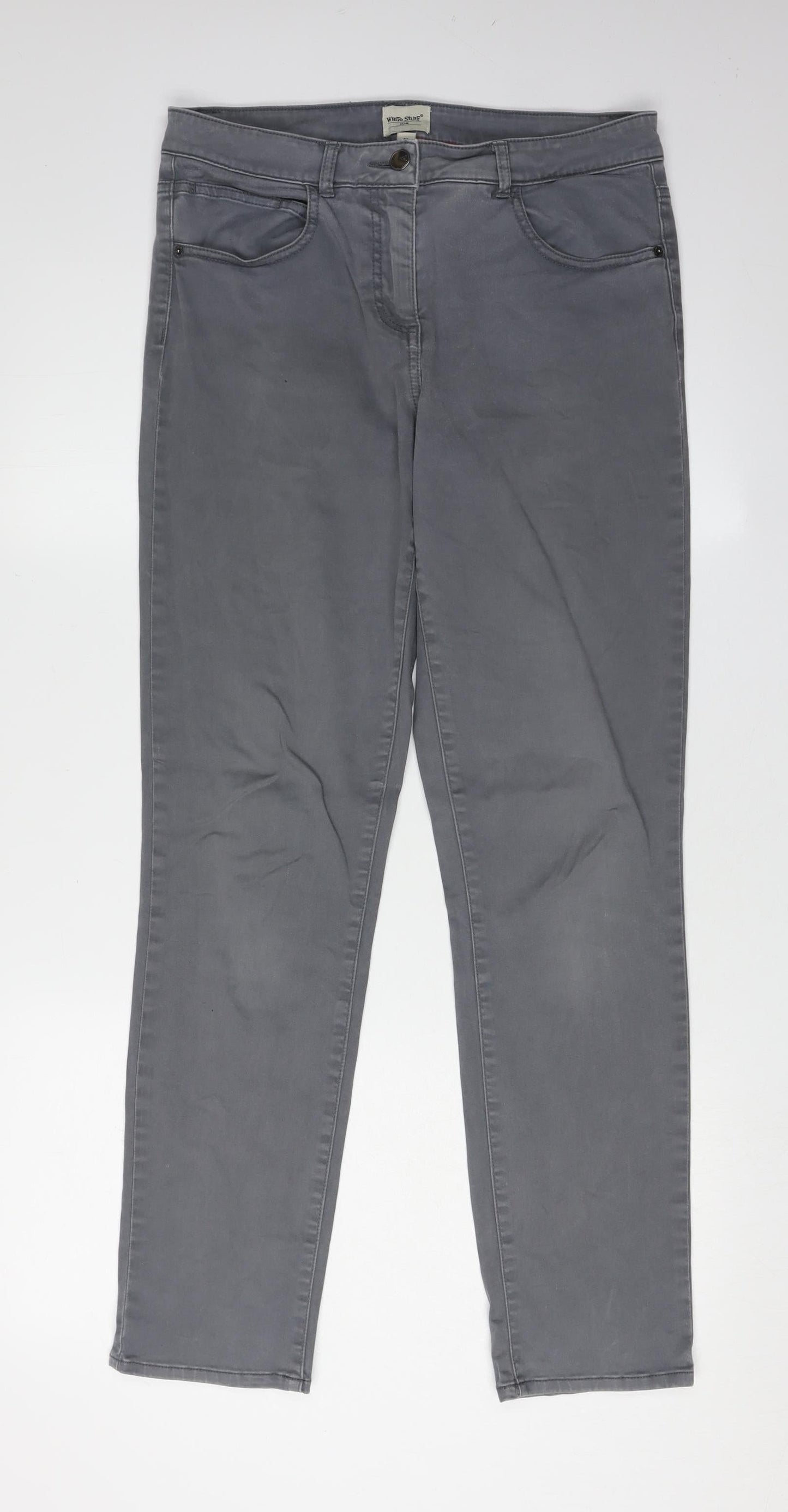 Womens UK Size 10 White Stuff Slim Fit Slim Grey Jeans