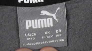 Puma Girls Grey Logo Hoodie, Size 11-12 Yrs, Casual Style