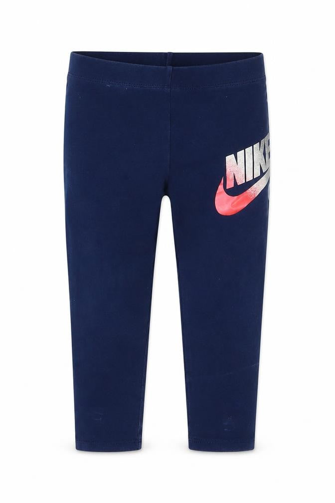 Front view of Nike Blue Cotton Leggings 24 Months