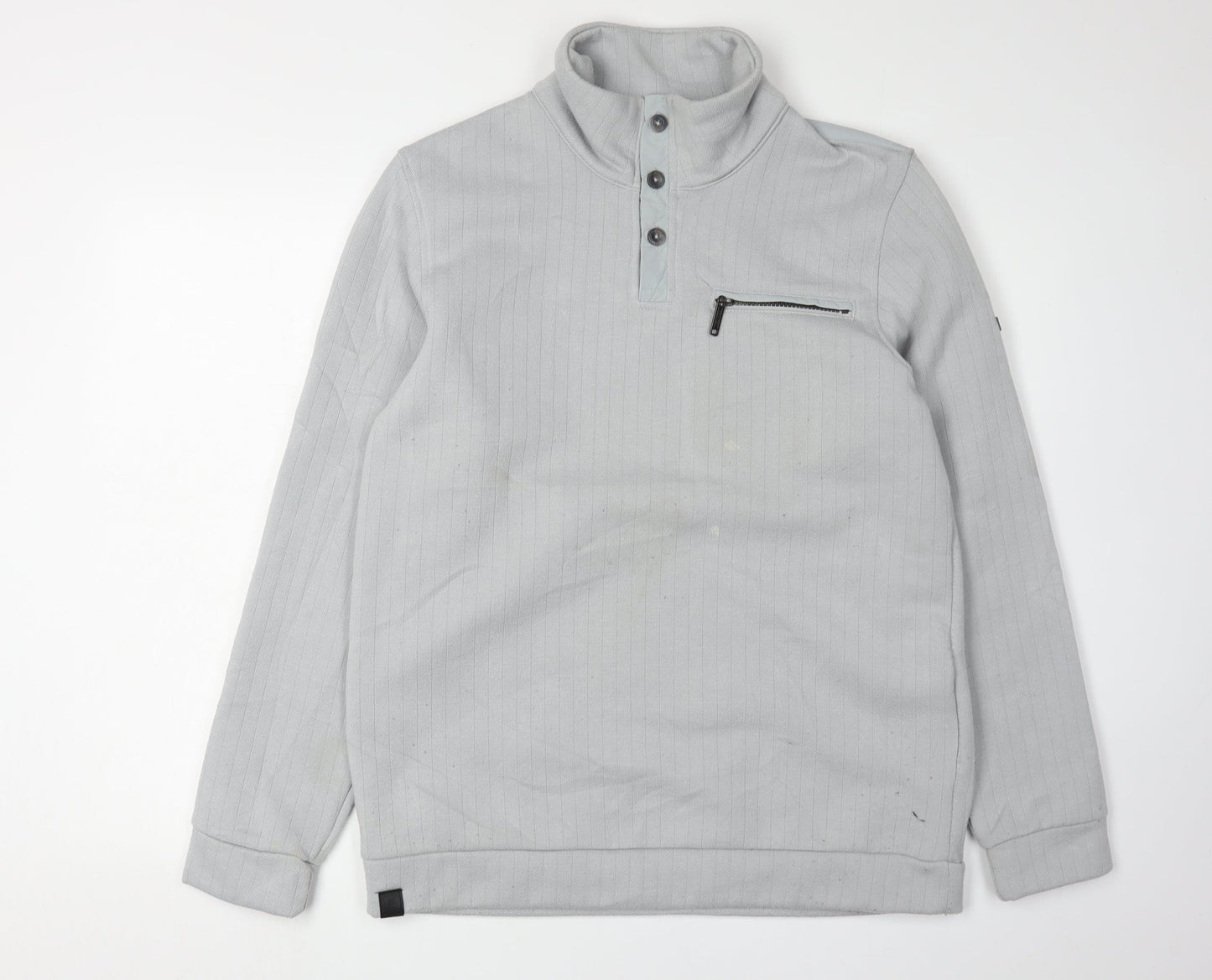 Mens UK Size M Regatta Great Outdoors Grey Henley Sweatshirt
