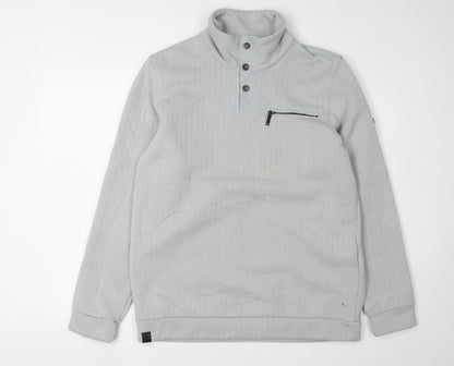 Mens UK Size M Regatta Great Outdoors Grey Henley Sweatshirt