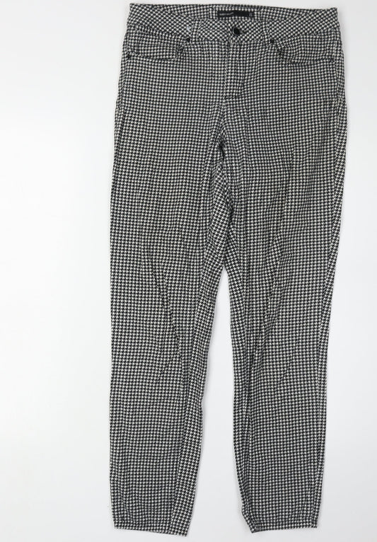 Karen Millen Women's Black Geometric Trousers UK 10