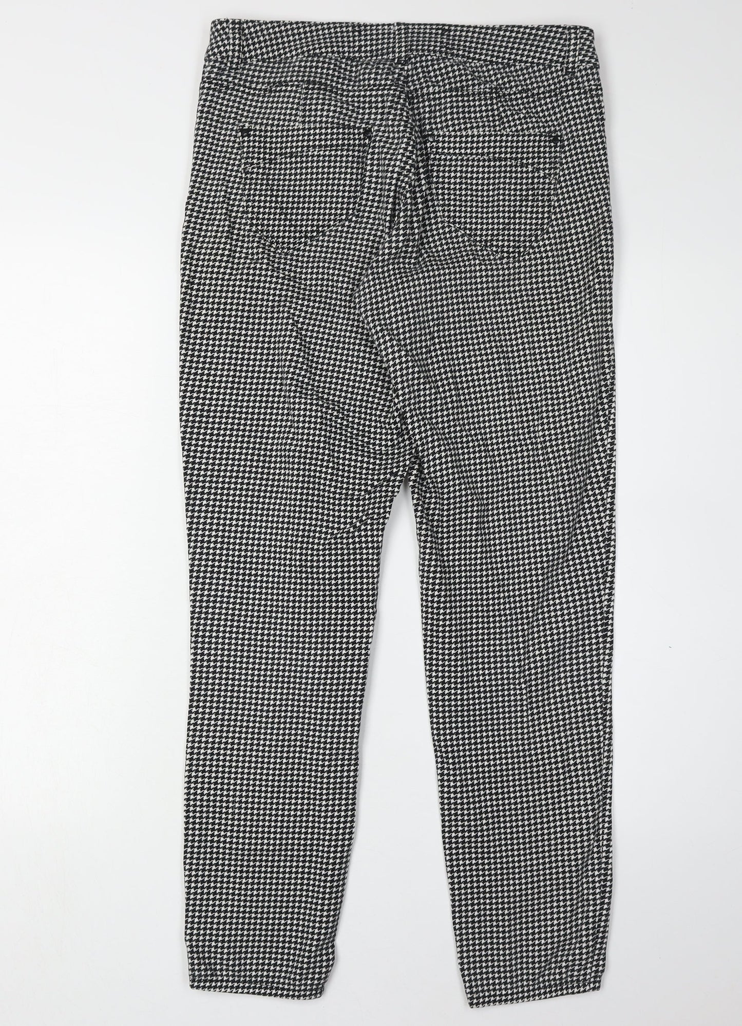 Karen Millen Women's Black Geometric Trousers UK 10