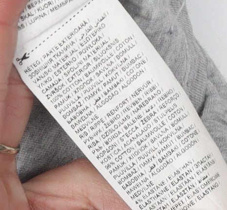 Puma Women's Grey Cotton T-Shirt, XS, Casual Comfort