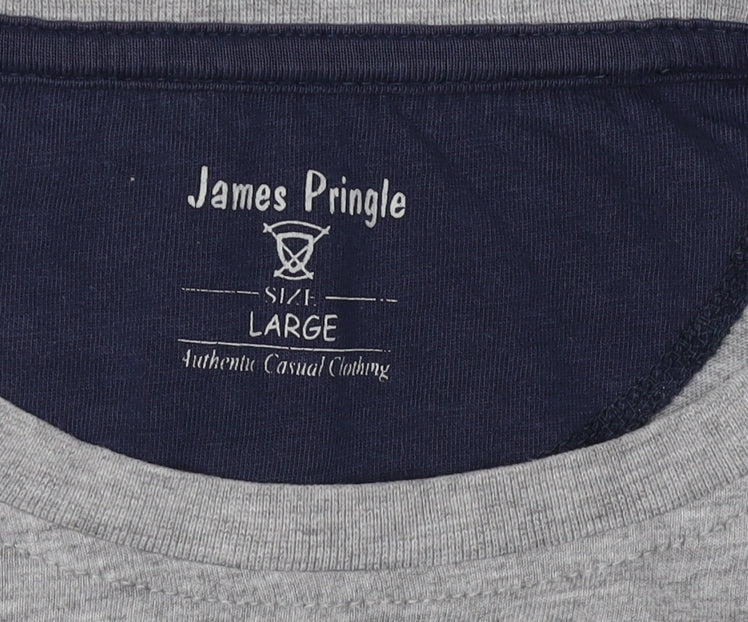 Mens UK Size L James Pringle Grey  T-Shirt