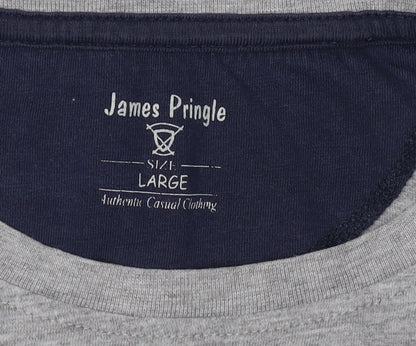 Mens UK Size L James Pringle Grey  T-Shirt