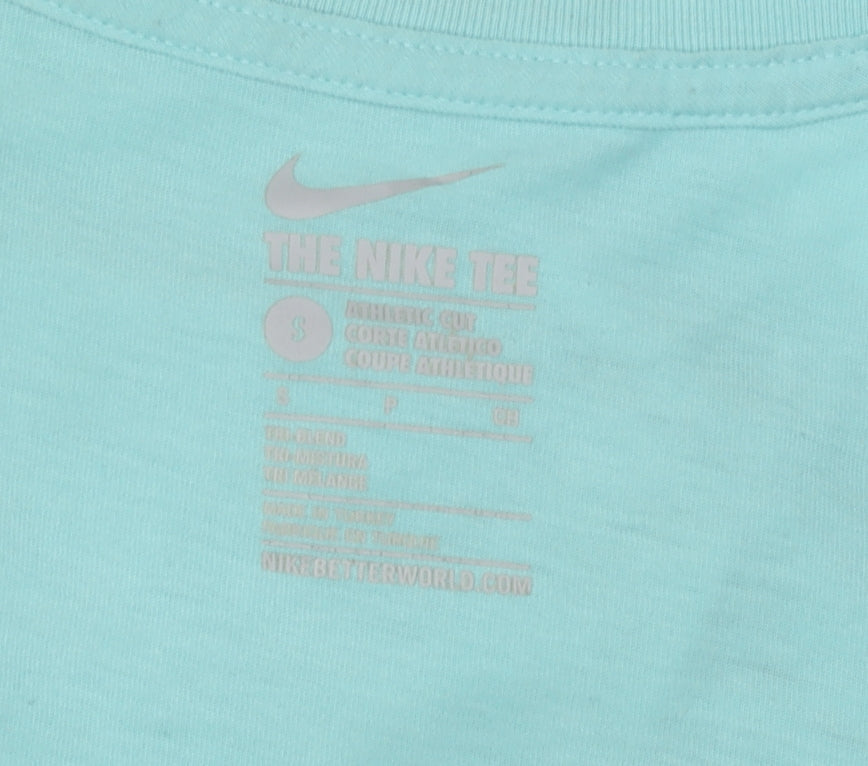 Womens UK Size S Nike Blue Basic T-Shirt