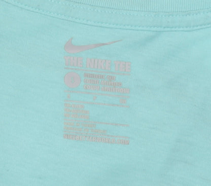 Womens UK Size S Nike Blue Basic T-Shirt