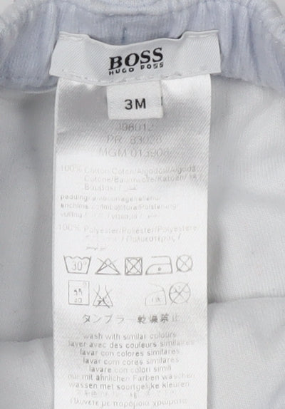 Hugo Boss Unisex White Trousers 3-6 Months Cotton