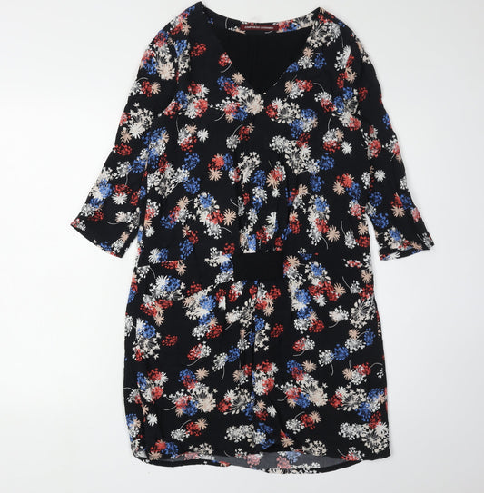 Comptoir des Cotonniers Women's Black Floral Dress
