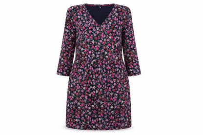 Joules Women's Multicoloured Floral Shift Dress Size 10