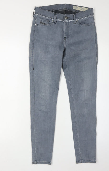 Diesel Women's Grey Skinny Jeans, Size 27, Cotton Blend