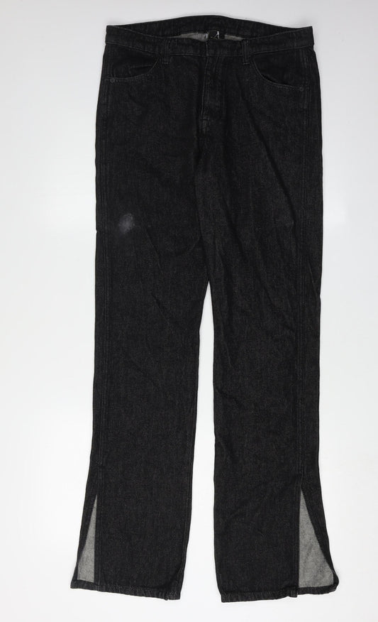 Massimo Dutti Women's Black Straight Jeans UK 10