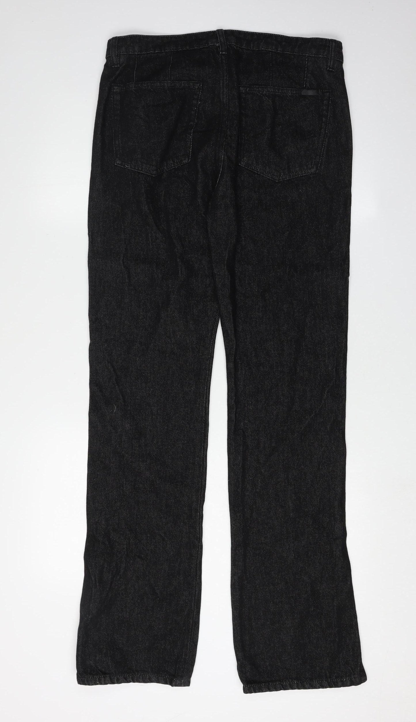 Massimo Dutti Women's Black Straight Jeans UK 10
