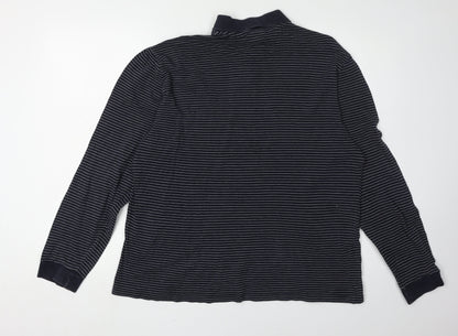 Lacoste Men's Blue Striped Long-Sleeve Polo Shirt