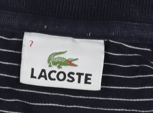 Lacoste Men's Blue Striped Long-Sleeve Polo Shirt