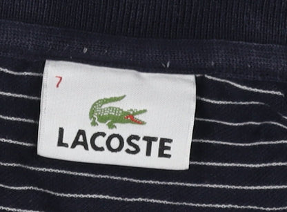 Lacoste Men's Blue Striped Long-Sleeve Polo Shirt