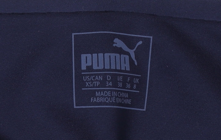 Puma Women's Blue Cropped Gym Trousers Size 8