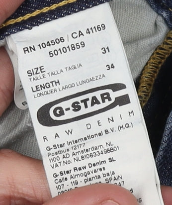 G-Star Raw Men's Blue Tapered Jeans 31 Waist