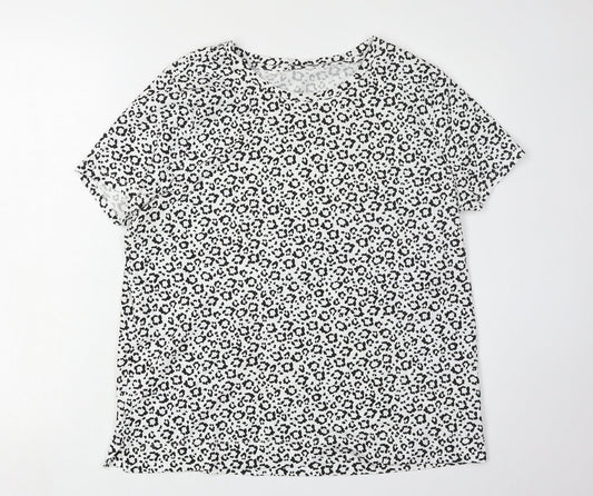 Womens UK Size L Hobbs Multicoloured Basic T-Shirt