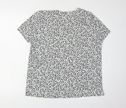 Womens UK Size L Hobbs Multicoloured Basic T-Shirt
