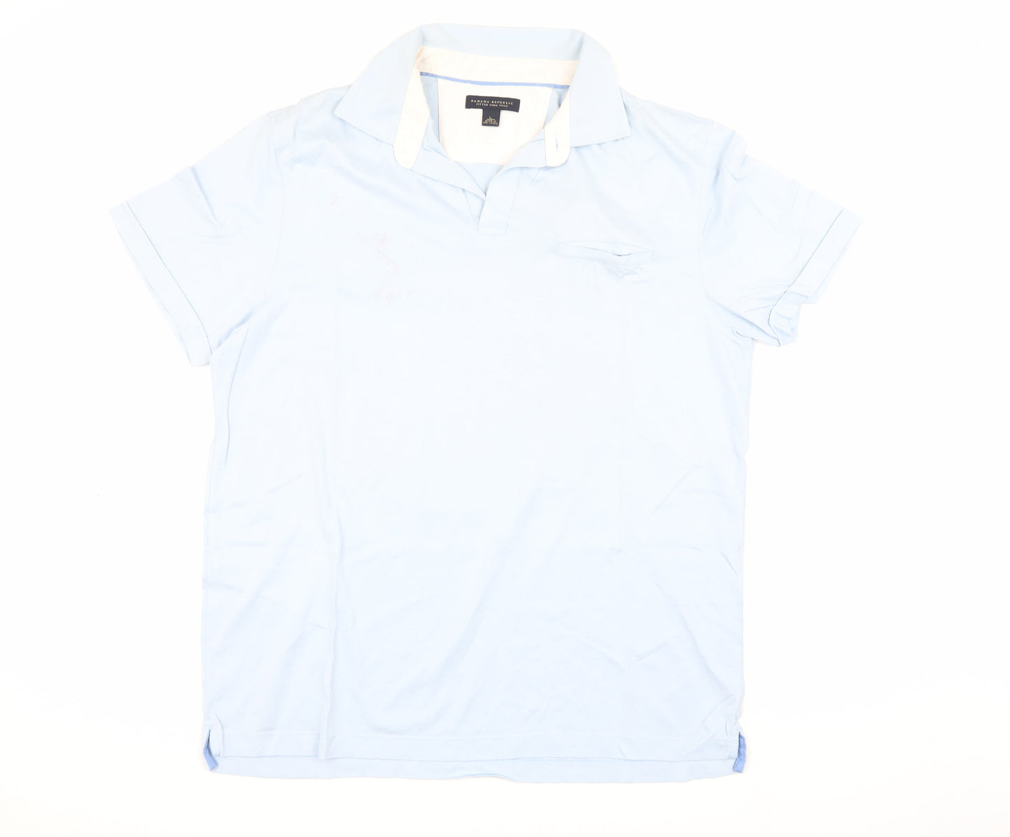 Banana Republic Men's Blue Cotton Polo Shirt L