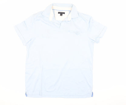 Banana Republic Men's Blue Cotton Polo Shirt L
