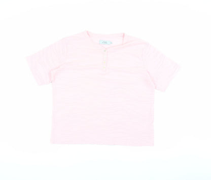 Honor Millburn Women's Pink Henley T-Shirt Size M