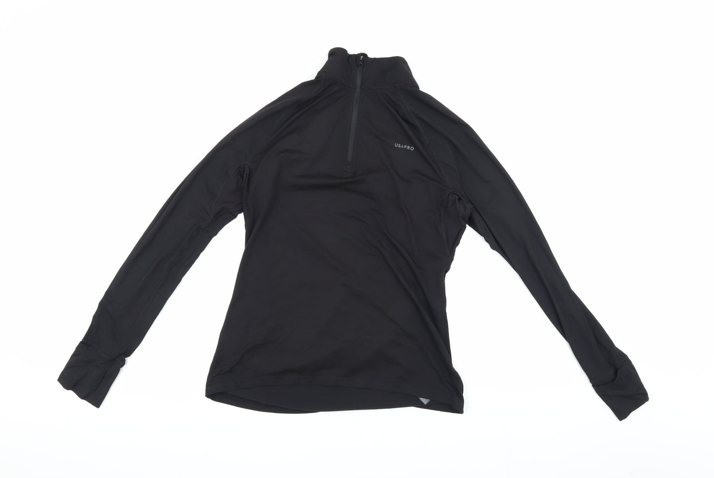 Womens UK Size 14 USA Pro Black Gym & Training Running & Jogging Jacket
