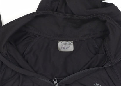 Womens UK Size 14 USA Pro Black Gym & Training Running & Jogging Jacket